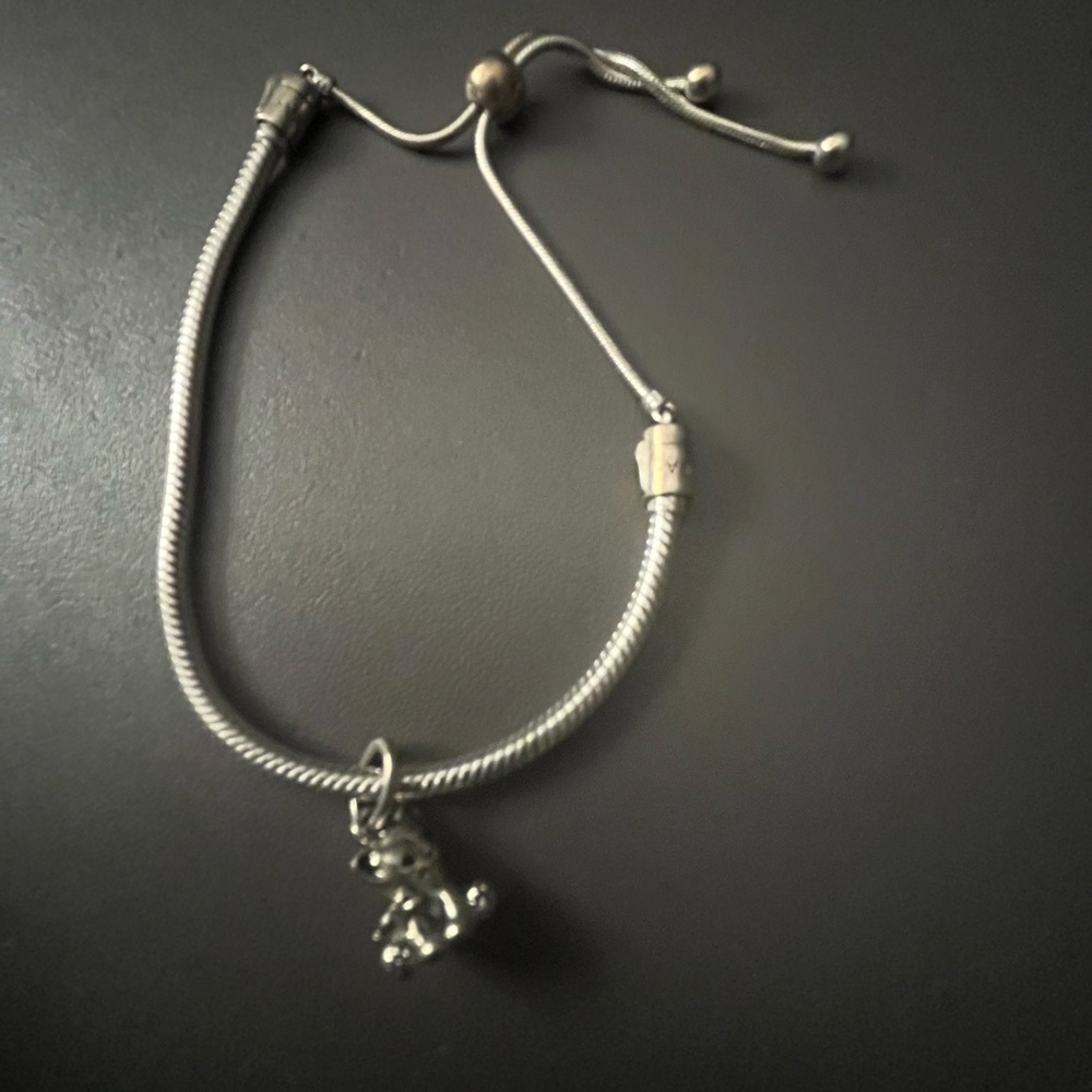 Pandora bracelet with cat charm